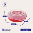 thumbnail image 4 of Homz 24'' Holiday Christmas Plastic Wreath Storage Box, Red (6 Pack), 4 of 11