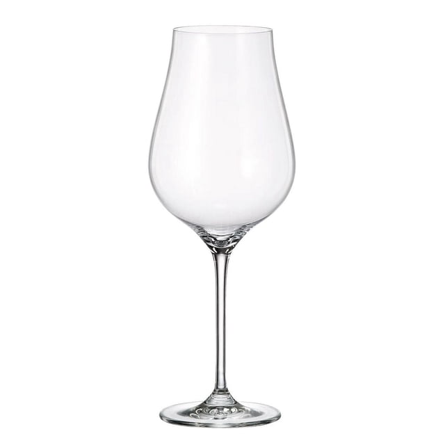 Limosa Grand Verre à Vin à Pied 650 ml avec un Bol en Forme de Tulipe en Cristal Transparent Sans Plomb, Lèvre Étroite et Tranchante, Tige Mince et base Robuste, Conçu pour les Vins Rouges et Blancs, Va au Lave-Vaisselle, Fabriqué en République Tchèque, Convient Aussi aux champagnes et aux Boissons.