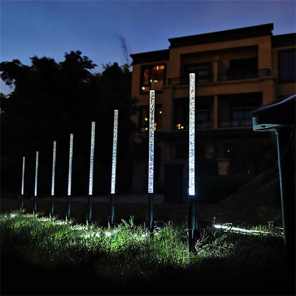 Suncoda Solar Lawn Lamp, 8 Individual Lamp Posts Solar Lights Outdoor, LED Lighting Solar Powered Outdoor Lights Solar Garden Lights for Walkway, Patio, Yard