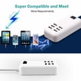 thumbnail image 2 of Chargeur Mural Multi-USB 30W 6 Ports Adaptateur Secteur pour Appareils Alimentés par Usb, 2 of 6