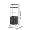 thumbnail image 3 of QTOCIO Storage Rack With Dirty Clothes Basket Stainless Steel 3-Layer Bathroom Storage Rack Bathroom Storage And Storage Can Accommodate Toiletries, 3 of 4