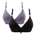thumbnail image 1 of Timegard 2pc Wireless Bras for Women Breathable Comfort Adjustable Strap High Support Everyday Bralette, 1 of 2