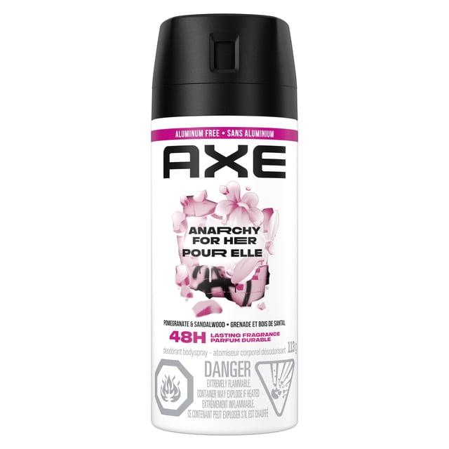 AXE Atomiseur Corporel Désodorisant Sans Aluminium Anarchy pour Elle, 113 g