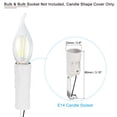 thumbnail image 3 of Unique Bargains Forme Bougie Couvre Manches Base de Candélabre de Fer Blanc 6 Comte, 3 of 6
