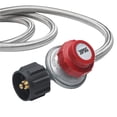 thumbnail image 4 of 48 Inch 20 PSI High Pressure 0-20 PSI Propane Regulator Hose, Fits Smoker, RV Propane Tank, Outdoor Heaters, 4 of 5