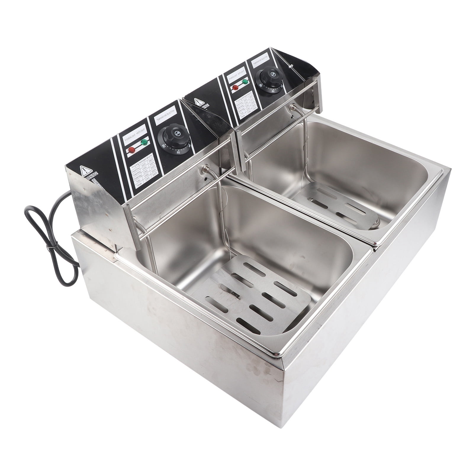 Machine à Friture Double, Friteuse Électrique 12 L 1,7 kW pour Cuisines Domestiques