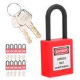 thumbnail image 2 of Lockout , Impact Resistance Lockout Lock Convenient Practical Sturdy With 10pcs For Factories Construction Sites, Hospitals For Worker Yellow,Red, 2 of 8