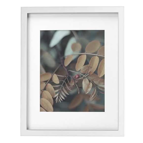 DesignOvation Gallery 11" x 14" Matted to 8" x 10" White Picture Frame