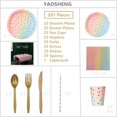 thumbnail image 2 of missunny-201pcs Party Supplies Paper Plates & Napkins Cups Silverware Serves 25 Sets for Wedding Bridal Shower Engagement Birthday Parties (Colorful, 9.45 x 9.45 x 4.72 inches), 2 of 5