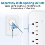 PROTECTOR POWER STRIP 8 OUTLET WITH PORT LONG CORD FOR HOME OFFICE