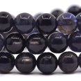 thumbnail image 2 of Natural Iolite Gemstone 8mm Round Beads Stretch Bracelet 7 Inch Unisex, 2 of 3