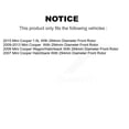 thumbnail image 2 of CMX Front Rear Ceramic Brake Pads Kit for Car Mini Cooper with 294mm Diameter Rotor KCX-100070, 2 of 9