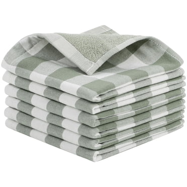 Unique Bargains Ensemble de 6 Torchons de Cuisine en Coton Motif à Carreaux