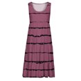 thumbnail image 5 of SMihono Robes d'Été Bohémiennes pour Femmes Grande Taille Mode Décontractée Aguichant Col Carré Imprimé Robes d'Été Sans Manches Robe Chandail, 5 of 5