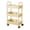 Jaune, variante sur Chariot de Rangement de Cuisine à 3 Niveaux Noir avec Accoudoirs Étagère de Rangement Salle de Bain Toilettes Articles de Toilette Chariot de Rangement