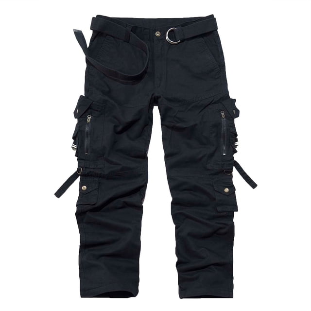 AherBiu Men's Cargo Pants Pantalon de Randonnée et d'Entraînement Coupe Décontractée avec Multiples Poches, Pantalon de Travail Extensible pour l'Extérieur