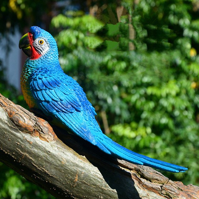 Hanging Parrot Statue in Courtyard Garden Tree Interior Home Decoration