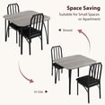 thumbnail image 3 of 3-Piece Dining Table for 2 with Ultra Comfortable PU Cushion, Small Table and Chairs Set for Kitchen and Apartment, 3 of 5