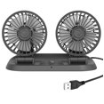 thumbnail image 1 of Yeacher Dual Heads Car Fan Portable Air Cooling Fan Silent Electric Fan 360° Rotation with, 1 of 8