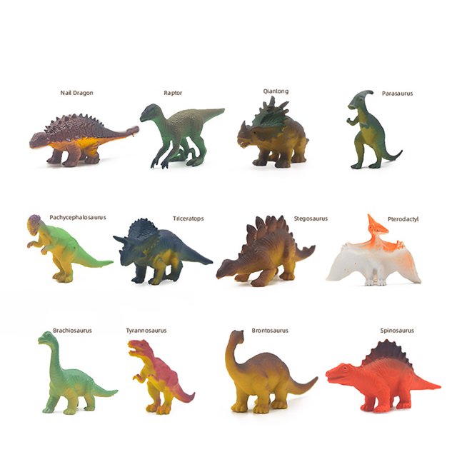 HUASHENG 12Pcs Dinosaur Skeletons Assorted Dinosaur Skeleton Toy Figures Dino Bones Educational Gift For Science Play Dino Sand Party Decorations