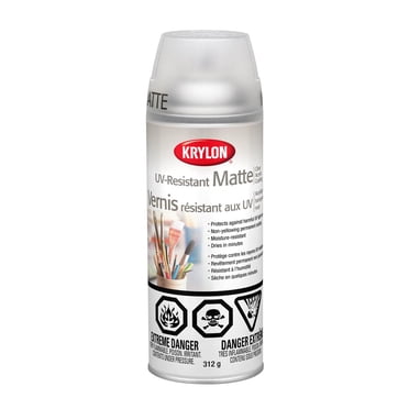 Krylon vernis résistant aux UV, acrylique transparent mat, 312 g