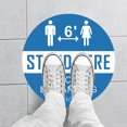 thumbnail image 3 of Coofit 10PCS Social Distancing Floor Decal Waterproof Social Distance Floor Sticker, 3 of 10
