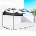 thumbnail image 3 of Outsunny 10' x 7' Patio Pergola with Retractable Canopy, Black, 3 of 10