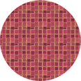 thumbnail image 1 of Ahgly Company Tapis d'Intérieur Ronds de Style Transitionnel Lavables à la Machine, Rouge Framboise, 4 Pieds Rond, 1 of 7