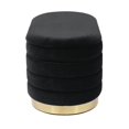 thumbnail image 4 of TOV Furniture Lillian Banc de Rangement Transitionnel en Velours de 16,5 Po H, Noir, 4 of 9