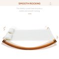 thumbnail image 4 of Outsunny Hamac de chaise longue à bascule avec support courbé en bois, 4 of 9
