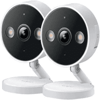 TP-Link Tapo 2K QHD Security Camera, 2-Pack, Indoor/Outdoor, 2024 PCMag Editor's Choice, Color Night Vision, Free Person/Pet/Vehicle Detection, Invisible IR Mode - OPEN BOX