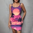 thumbnail image 1 of Ovzne Robes pour Femmes Robe Femme Mode Robe d'Été pour Femmes Poches Décontractée Col Rond Sans Manches Imprimé Plage Robes d'Été Boho Robe Mini Robes Grande Taille Robe Maxi Liquidation, 1 of 7