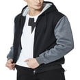 thumbnail image 2 of Winter Jacket for Men with Hood  Contrast Color  Long Sleeve Zip Sweatshirt, 2 of 7