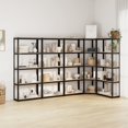 thumbnail image 1 of vidaXL 5-Layer Shelves 5 pcs Anthracite Steel&Engineered Wood, 1 of 5