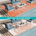 thumbnail image 3 of Findosom Tapis d'Extérieur Imperméable à Rayures 6'x9', Tapis de Paille en Plastique Pliable et Réversible, Grand Tapis de Patio pour Extérieur, RV, Patio, Jardin, Terrasse, Pique-Nique, Plage, Camping Orange, 3 of 6