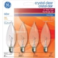 thumbnail image 1 of GE Crystal Clear 40W Bent Tip 4PK, 1 of 1