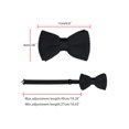 thumbnail image 2 of INSPIRE CHIC Men's Pre-Tied Bow Ties Adjustable Strap Solid Color Knitted Bowtie Black, 2 of 5