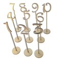 thumbnail image 2 of Siruishop Chiffres de Table Décor Porte-Numéros de Table pour Réception de Mariage Événements Souper 10 Pcs Doré, 2 of 8