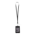 thumbnail image 1 of Badge Holder, Real Leather ID Badge Card Holder with Window - Quick Rlease Detachable Neck Lanyard Strap with Key - 11color (Vertical), 1 of 8