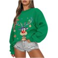 thumbnail image 1 of Chandails à Capuchon de Noël Femmes Mode de Noël Chandail Décontracté à Manches Longues à Col Rond Imprimé pour Femme Hauts Blouse Chandails à Capuchon pour Femmes Chandail à Enfiler en Liquidation, 1 of 2
