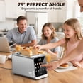 thumbnail image 2 of Keenstone Toaster 2 Slice, Digital Smart Toaster with TouchScreen, Dual Control Panel, Single Slot Toasting, Timer, Reheat & Defrost for Bagels, Bread, Waffles, Stainles, 2 of 9