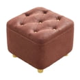 thumbnail image 1 of Repose-pieds Siège Rembourré Tabouret Carré pour Chevet Salon Salle d'Habillage Rouge, 1 of 8