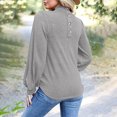 thumbnail image 4 of KIHOUT Spring Winter Womens Tops Blouse Long Sleeve High Collared T-shirts Solid Color Casual Loose Sweatshirt Tops, 4 of 7