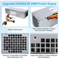 thumbnail image 2 of Lefu Bloc d'Alimentation de Remplacement 240W pour Dell pour Modèles OptiPlex SFF H240AS01, 2 of 9