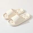 thumbnail image 3 of B91xZ Athletic Slides for Men Open Toe Shower Sandals,White 8, 3 of 5