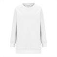 thumbnail image 4 of Timegard Hauts pour Femmes Chandails en Molleton Col Rond Manches Longues Couleur Unie Chandail Basique Décontracté Ample Hauts, 4 of 6
