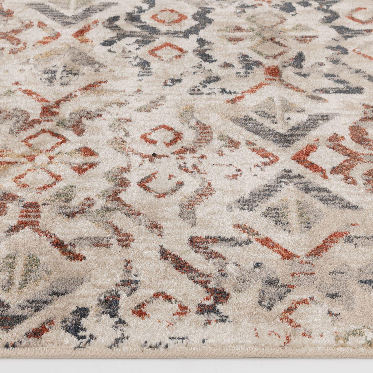 Tapis tissé bleu marine et rouge Pescara