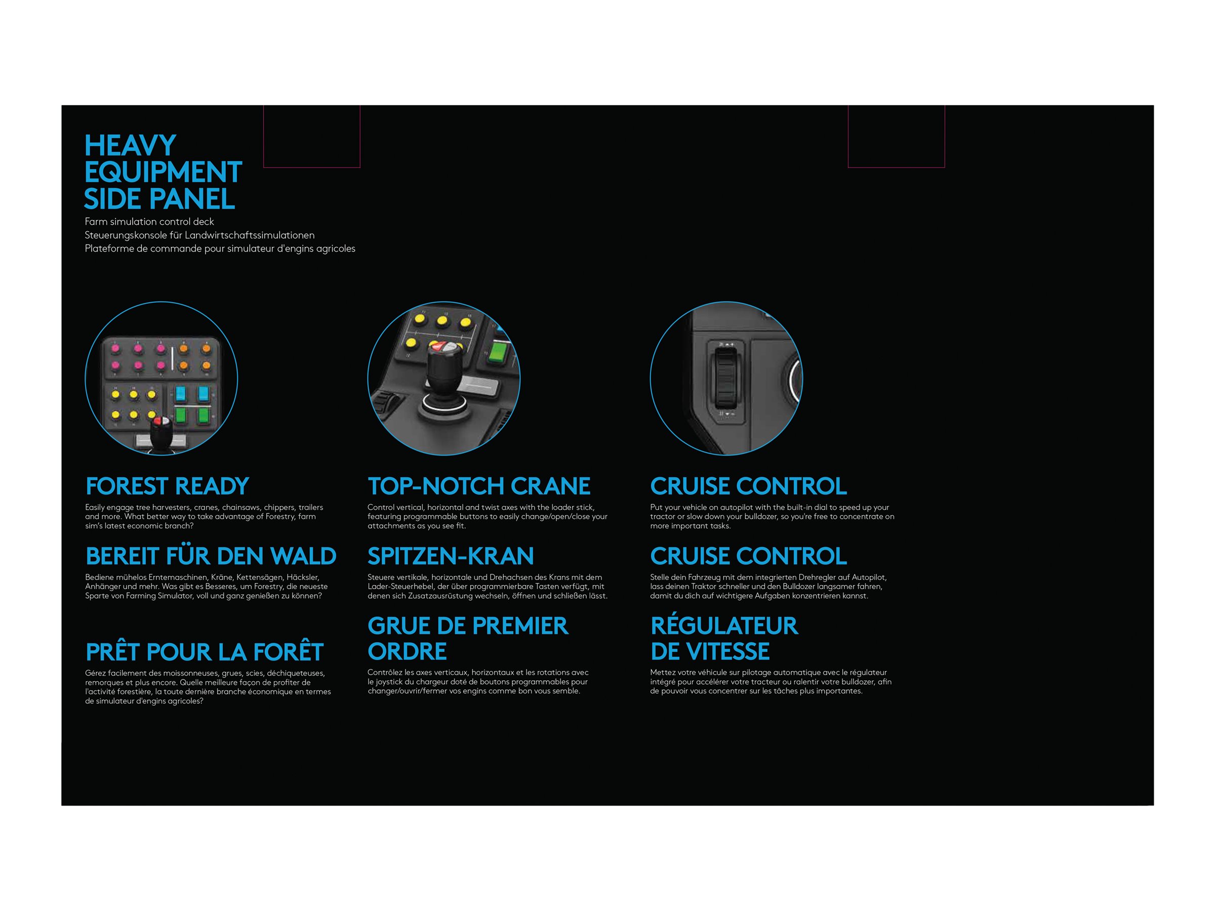 Logitech G Farm Sim Vehicle Side Panel for Farm Simulation