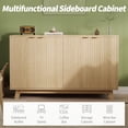 thumbnail image 3 of BeesClover Sideboard Buffet Cabinet with Storage, Wood Sideboard with 4 Doors and Adjustable Shelves, Versatile Cabinet for Dining Room, Kitchen or Living Room, 3 of 7