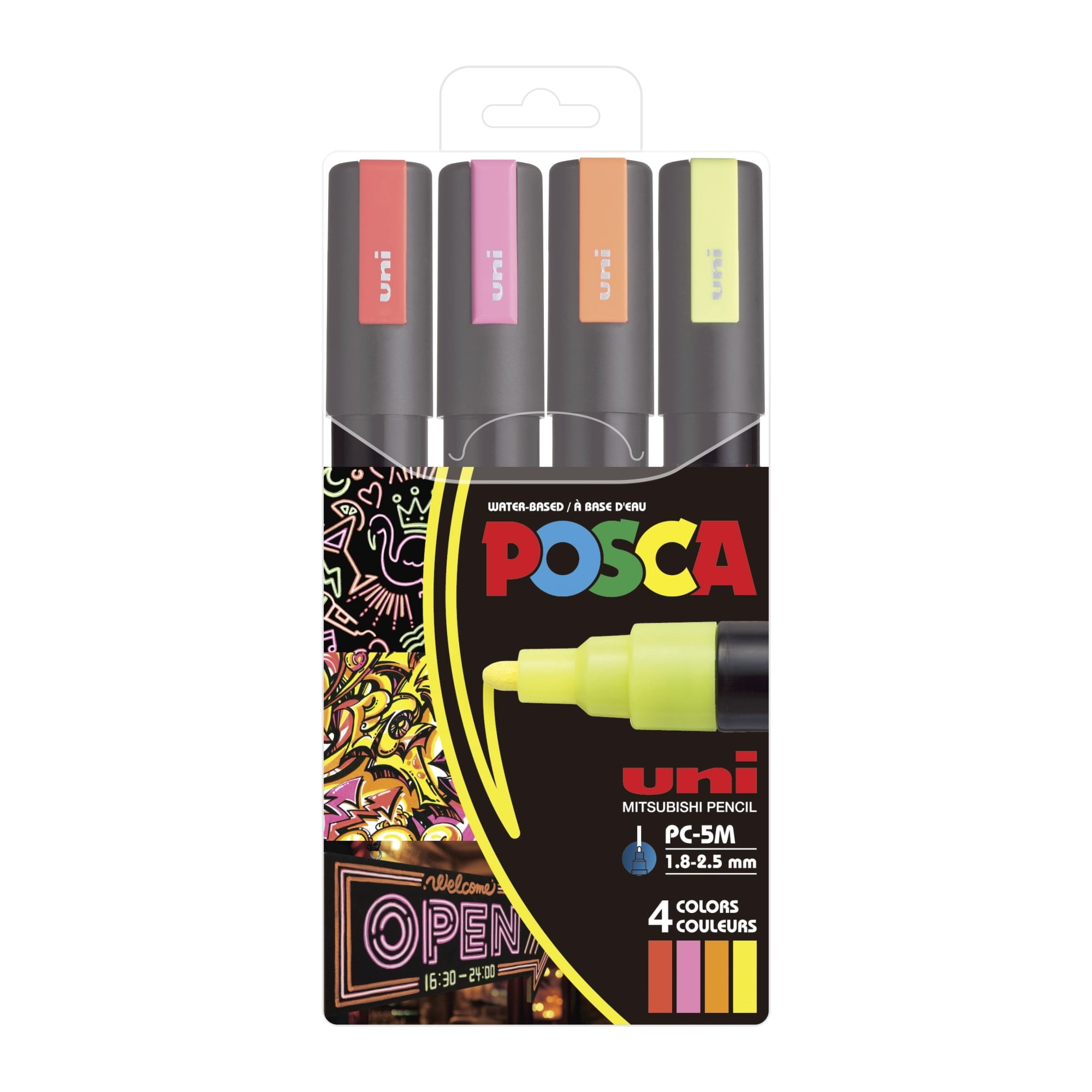 POSCA 4 PK NEON